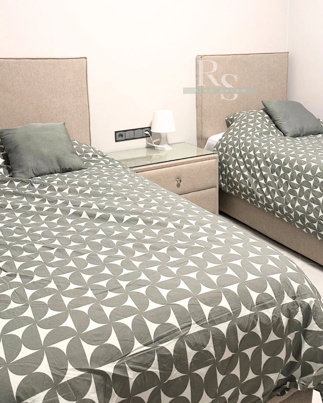 Bedroom interior with tasteful decor