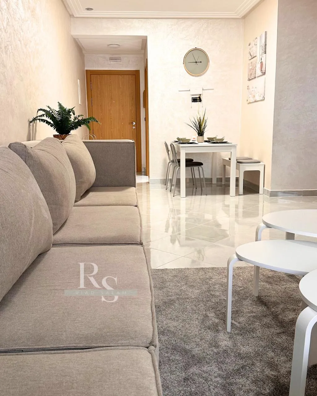 Spacious master bedroom with modern furnishings